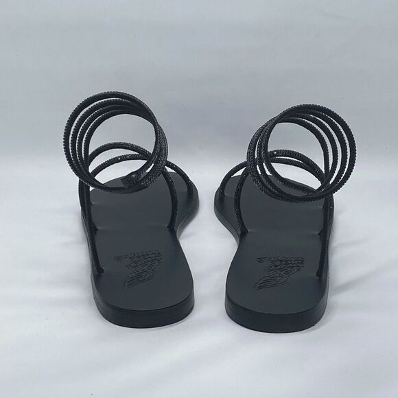 ANCIENT GREEK SANDALS Ofis Low Crystal-Embellished Wraparound Sandals size 39 - Picture 11 of 15